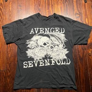 American Vintage M Y2K Avenged Sevenfold Tee Black Graphic